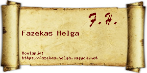 Fazekas Helga névjegykártya